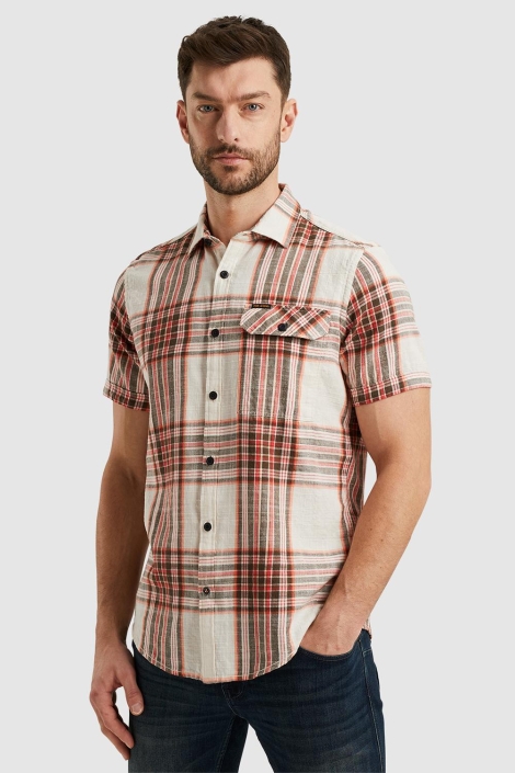 PME legend short sleeve shirt ctn slub check
